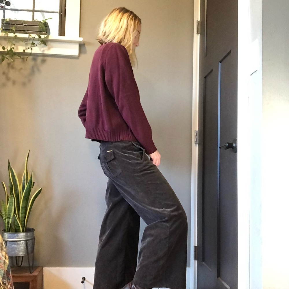 Wide-Leg Corduroy Pants in Brown